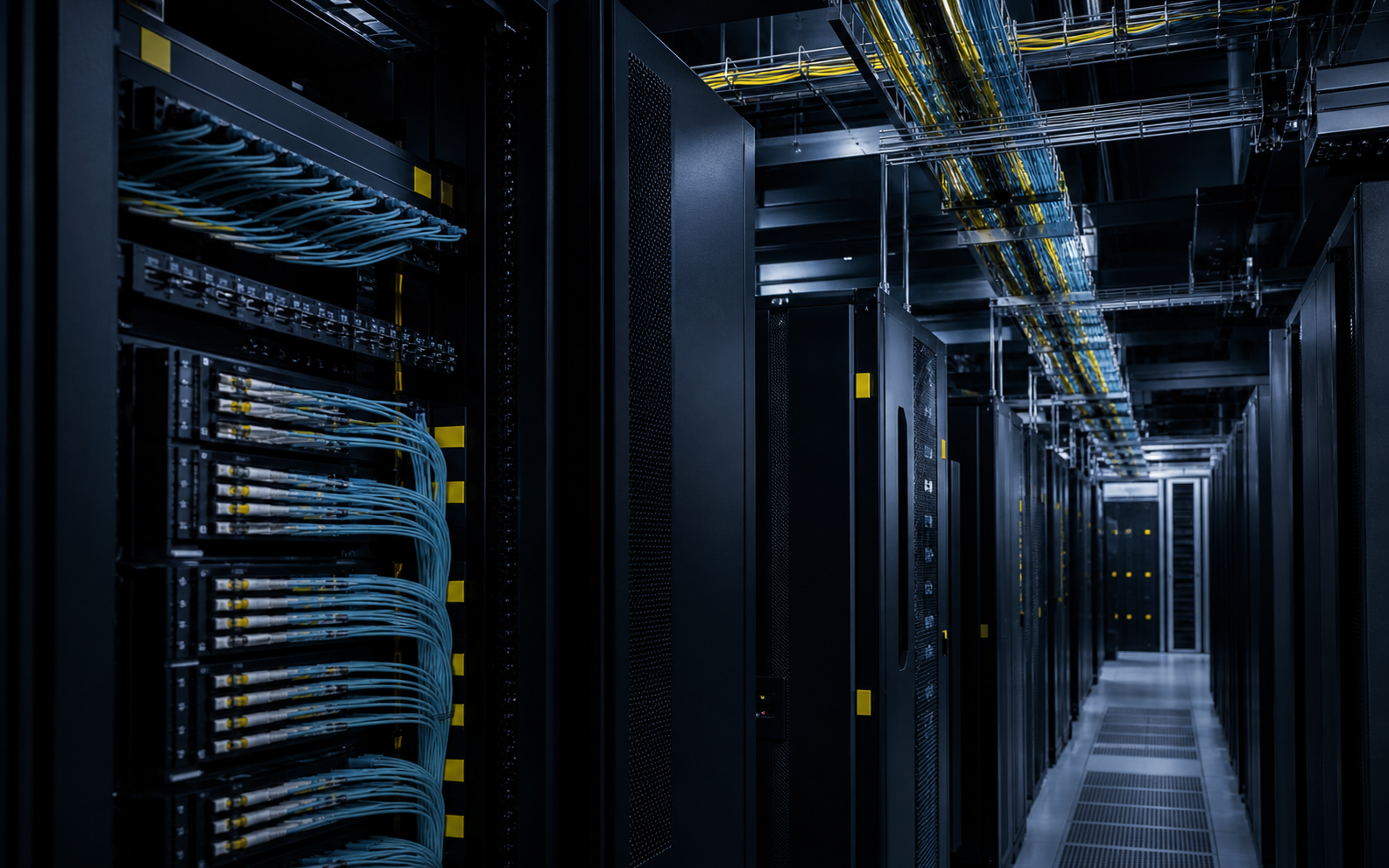 Structured fiber distribution in a data center